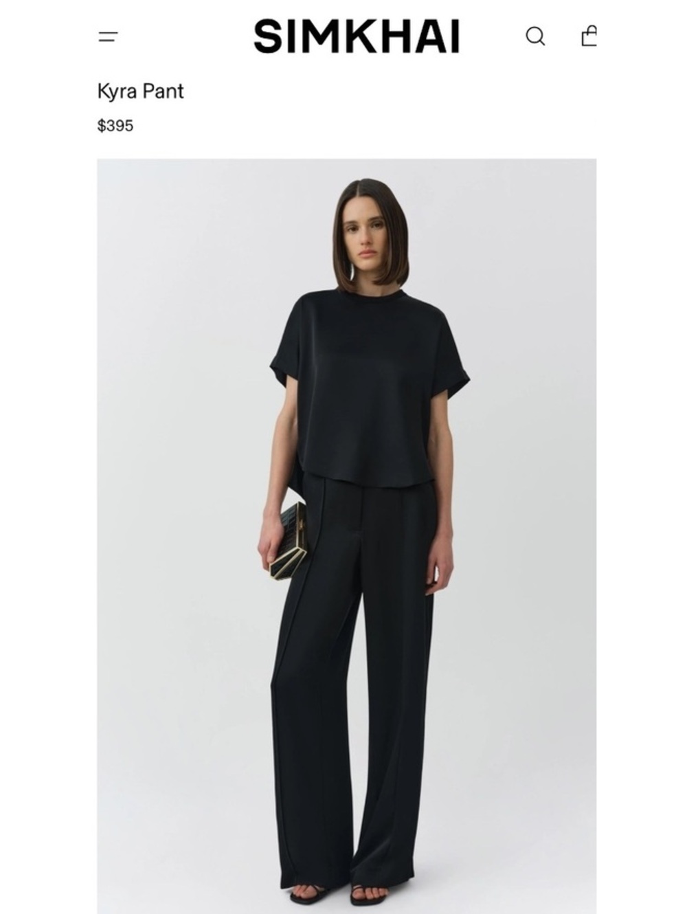 Simkhai Kyra Pant NWT Size 8 Black